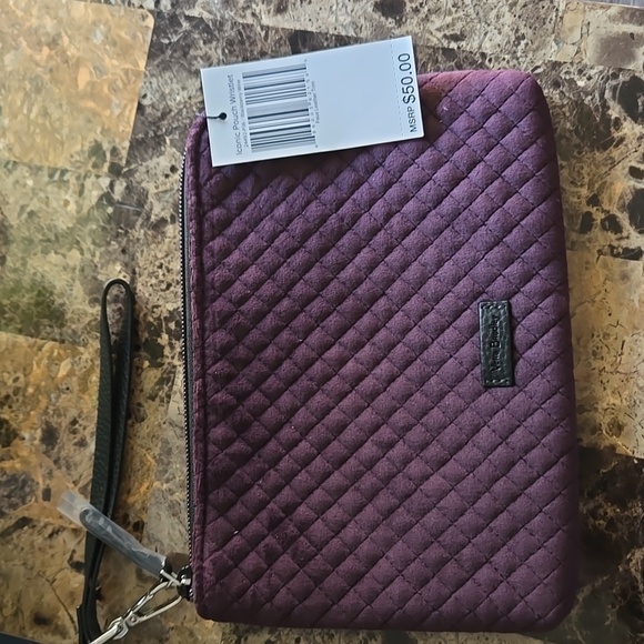 Vera Bradley Handbags - Vera Bradley Iconic Pouch Wristlet -Blackberry Wine